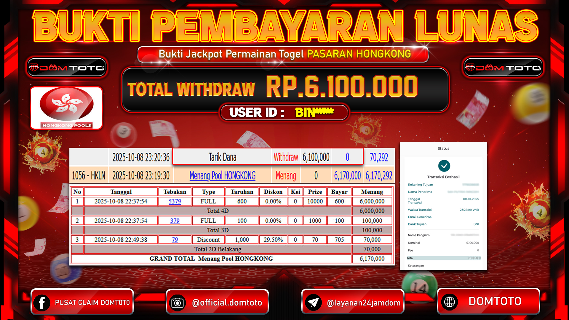 JACKPOT Togel POOL HONGKONG 08 OKTOBER 2025
